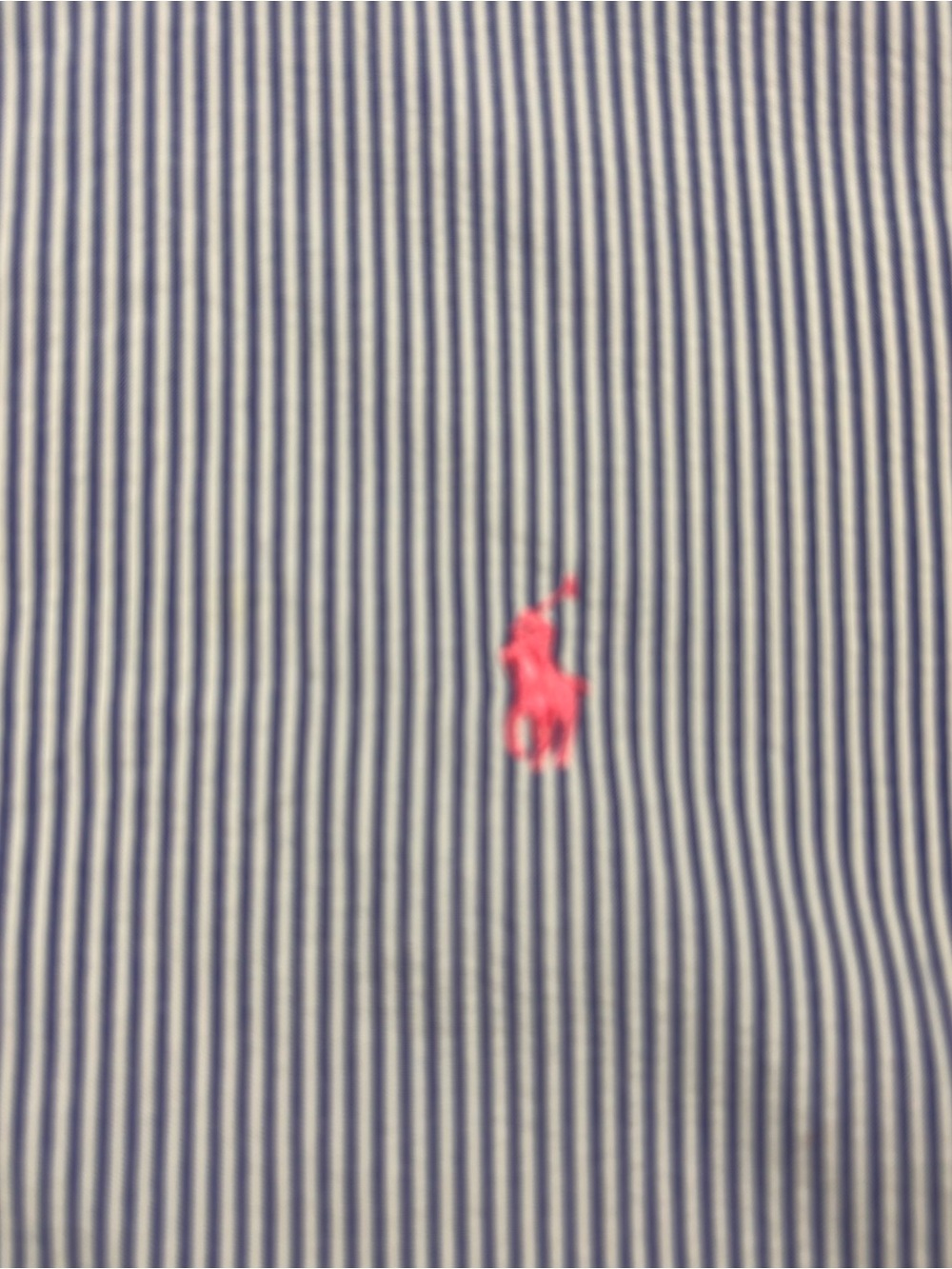 Polo Ralph Lauren Seersucker Mens XL Short Sleeve Shirt Blue/white Pink Pony - Picture 4 of 7